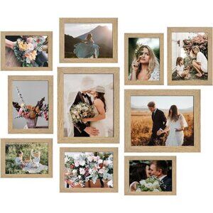 New Picture Frame Set 10-Pack, Gallery Wall Frame Collage with 8x10 5x7